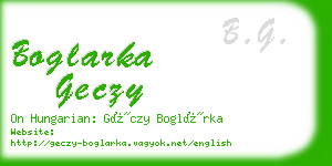 boglarka geczy business card